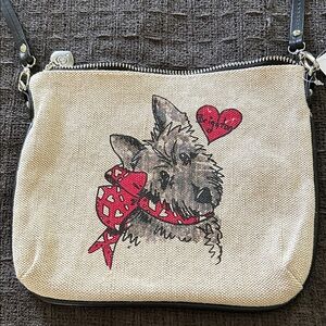 Brighton Scottie Crossbody Bag - Black and Red